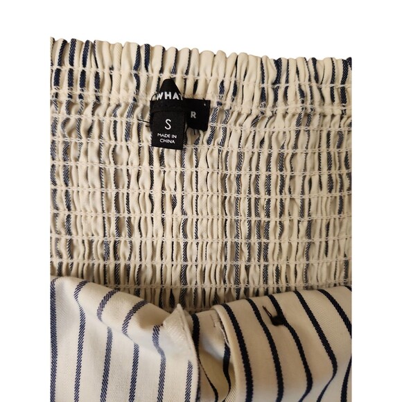 Who What Wear Preppy Coastal Midi Dress Womens Small White Striped Cotton Resort - Picture 9 of 10